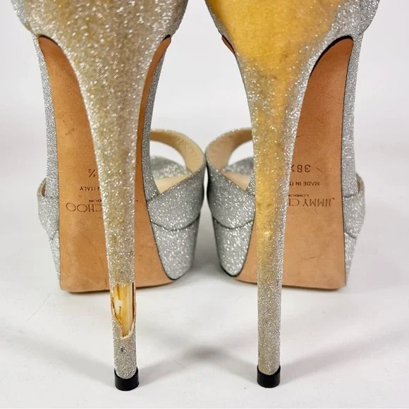 Jimmy Choo Max 150 Glitter Sandal Heel - Picture 5 of 7